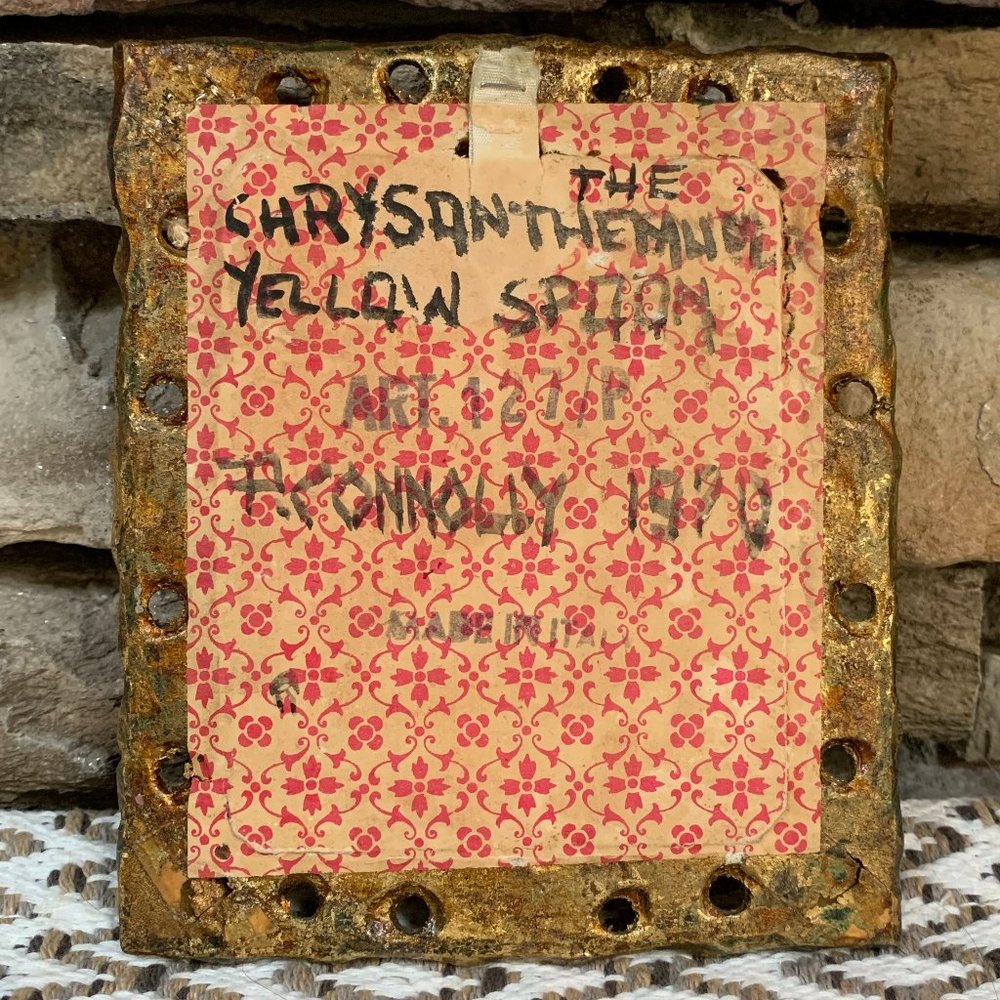 VTG 4 Floral Original Oil Paintings Gold Frames Black Philippa Connolly 1970 - Picture 7 of 16